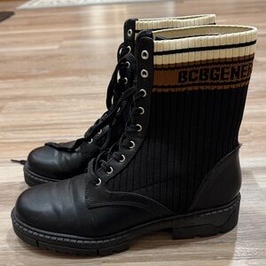 BCBGeneration Black Rugged Sole Boots